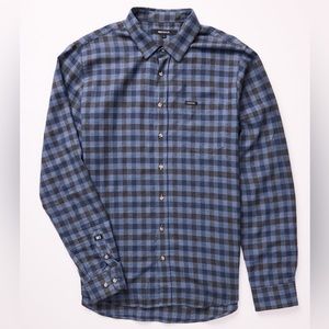Makia Long Sleeve Plaid Flannel Button Down Large